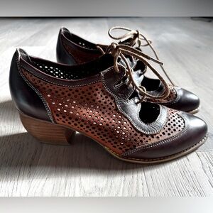 Spring Step L’Artiste Collection Leather Dark Academia Taylor Swift Style Heels